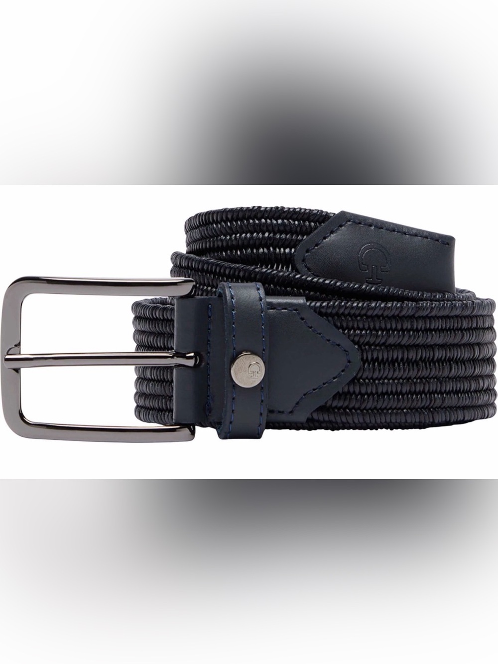 Cavalleria Toscana Stretch Woven Belt, Equestrian, Black, Medium, Like New!